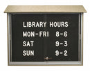 United Visual Letter Board Outdoor Enclosed Bulletin Board, Vinyl, 30 inH x 45 inW, Sand - UVMC4530LB-SAND