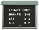 United Visual Letter Board Outdoor Enclosed Bulletin Board, Vinyl, 30"H x 45"W, Woodland Green - UVMC4530LB-WOODGRN