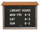 United Visual Letter Board Outdoor Enclosed Bulletin Board, Vinyl, 36"H x 45"W, Cedar - UVMC4536LB-CEDAR