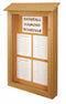 United Visual Push-Pin Outdoor Enclosed Bulletin Board, Natural Cork, 42"H x 26"W, Cedar - UVSD4226-CEDAR