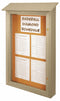 United Visual Push-Pin Outdoor Enclosed Bulletin Board, Natural Cork, 42"H x 26"W, Sand - UVSD4226-SAND