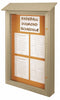 United Visual Push-Pin Outdoor Enclosed Bulletin Board, Natural Cork, 48"H x 32"W, Sand - UVSD4832-SAND