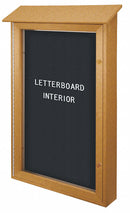 United Visual Letter Board Outdoor Enclosed Bulletin Board, Vinyl, 42"H x 26"W, Cedar - UVSD4226LB-CEDAR