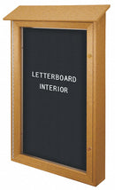 United Visual Letter Board Outdoor Enclosed Bulletin Board, Vinyl, 48"H x 32"W, Cedar - UVSD4832LB-CEDAR