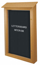 United Visual Letter Board Outdoor Enclosed Bulletin Board, Vinyl, 54"H x 38"W, Cedar - UVSD5438LB-CEDAR