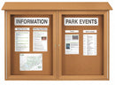 United Visual Push-Pin Outdoor Enclosed Bulletin Board, Natural Cork, 30 inH x 45 inW, Cedar - UVDD4530-CEDAR