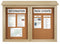 United Visual Push-Pin Outdoor Enclosed Bulletin Board, Natural Cork, 36"H x 45"W, Sand - UVDD4536-SAND