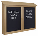 United Visual Letter Board Outdoor Enclosed Bulletin Board, Vinyl, 30"H x 45"W, Cedar - UVDD4530LB-CEDAR