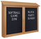 United Visual Letter Board Outdoor Enclosed Bulletin Board, Vinyl, 36"H x 45"W, Cedar - UVDD4536LB-CEDAR