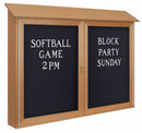 United Visual Letter Board Outdoor Enclosed Bulletin Board, Vinyl, 40"H x 52"W, Cedar - UVDD5240LB-CEDAR