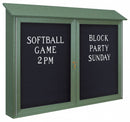 United Visual Letter Board Outdoor Enclosed Bulletin Board, Vinyl, 40 inH x 52 inW, Woodland Green - UVDD5240LB-WOODGRN