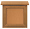 United Visual Push-Pin Outdoor Enclosed Bulletin Board, Natural Cork, 18"H x 18"W, Cedar - UVSM1818-CEDAR