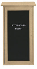 United Visual Letter Board Outdoor Enclosed Bulletin Board, Vinyl, 34"H x 16"W, Sand - UVDM1634LB-SAND