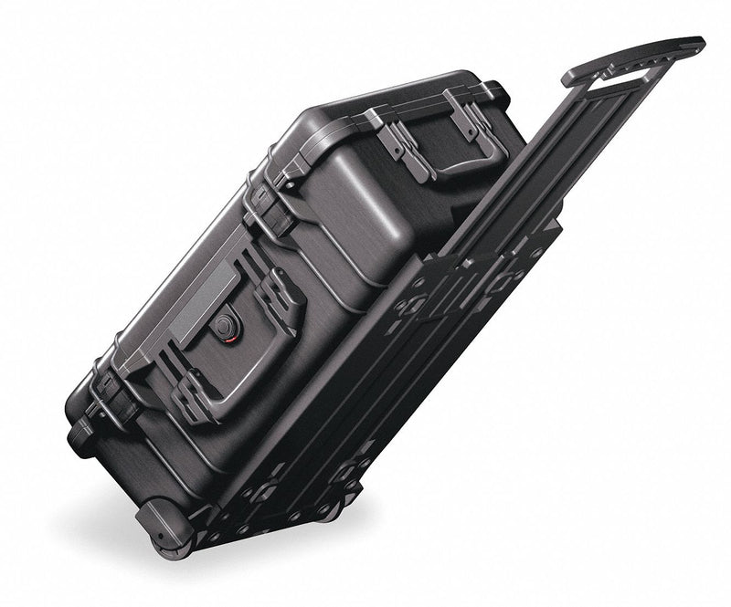 Pelican Protective Case, 22 in Overall Length, 13 7/8 in Overall Width, 9 in Overall Depth, Polypropylene - 1510 WL/WF BLK