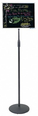 United Visual 14 in H x 18 in W Black Pedestal Display Board, Dry Erase Style - UVABP1814-SATIN-BLACK