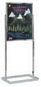United Visual Matte-Finish Melamine Dry Erase Board, Easel Mounted, Portable/Carry, 36"H x 24"W, Black - UVBPS2436-CHROME-BLACK