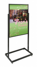 United Visual Sign Holder, Pedestal, 24x36, Alum, Black - UVE52436-black