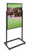 United Visual Sign Holder, Pedestal, 24x36, Alum, Black - UVE52436-black