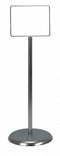 United Visual Sign Holder, Pedestal, 14x11, Metal, Chrome - UVPSH17