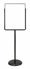 United Visual Sign Holder, Pedestal, 22x28, Metal, Black - UVPSH28
