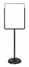 United Visual Sign Holder, Pedestal, 22x28, Metal, Black - UVPSH28