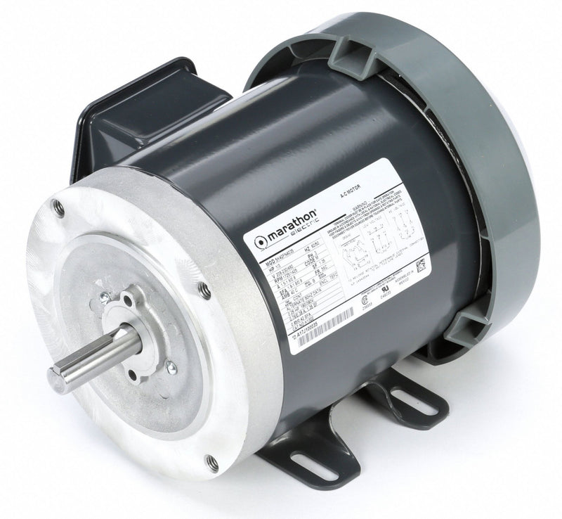 Marathon Motors 1/3 HP, General Purpose Motor, 3-Phase, 1725 Nameplate RPM, 208-230/460 Voltage, 56C Frame - 5K42FN4035