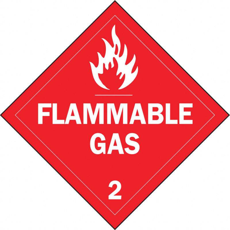 Brady DOT Container Placard, Container Label/Placard Type Hazardous Class, Hazard Class Class 2 (Gases) - 63442