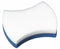3M 5 1/8 in x 2 7/8 in Polymeric Foam, Urethane Scouring Pad, Blue, White, 4PK - 4004CC