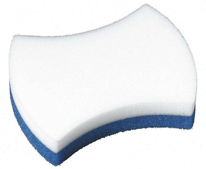 3M 5 1/8 in x 2 7/8 in Polymeric Foam, Urethane Scouring Pad, Blue, White, 4PK - 4004CC