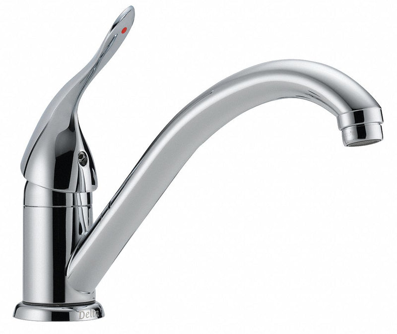 Delta Chrome, Low Arc, Kitchen Sink Faucet, Manual Faucet Activation, 1.50 gpm - 101LF-HDF
