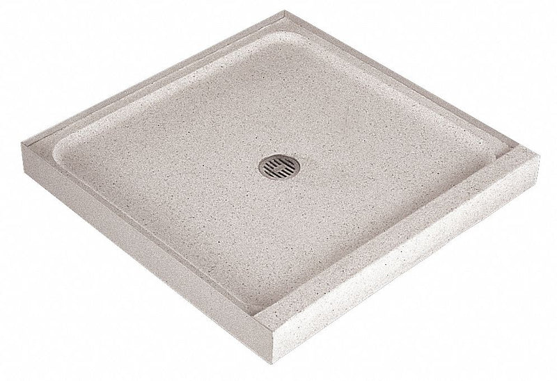 Fiat Products 36 in" x 36 in" x 4 in" Single Threshold Terrazzo Shower Floor - 36MFT081