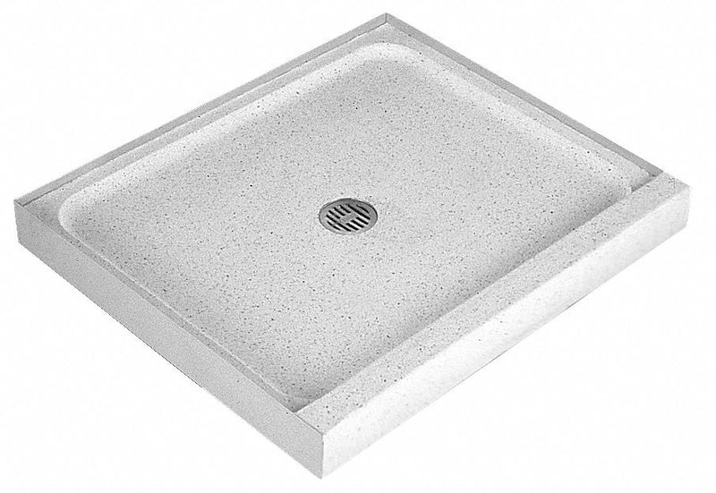 Fiat Products 60 in" x 32 in" x 4 in" Single Threshold Terrazzo Shower Floor - 6032MFTR081