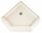 Fiat Products 36 in" x 36 in" x 4 in" Single Threshold, Corner Unit Terrazzo Shower Floor - 36MFTC081