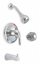 Trident Metal Wall Mounted Shower Head Kit, 2.5 gpm, 1/2 in NPT Connection Type - 6PB38