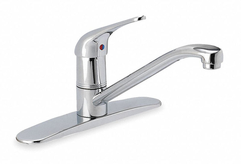 Trident Chrome, Straight, Kitchen Sink Faucet, Manual Faucet Activation, 1.80 gpm - 5DJD3