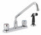 Trident Low Arc Kitchen Faucet, Low Arc, Kitchen Sink Faucet, Knob Faucet Handle Type, 1.80 gpm, Chrome - 12U343