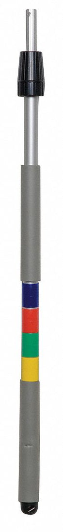 Tough Guy Mop Handle, Quick Change Mop Connection Type, Silver, Aluminum, 34-60" Handle Length - 6PVX3