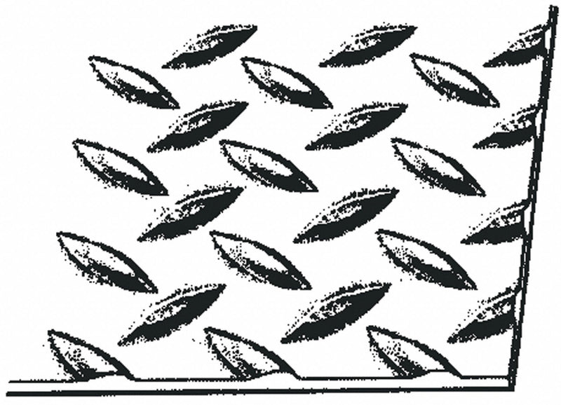 Notrax Switchboard Mat, Diamond Plate Surface Pattern, 5 ft L, 3 ft W, 1/4 in Thick - 831S0035BY