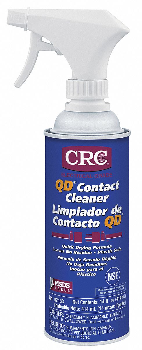 CRC Contact Cleaner, 16 oz Aerosol Can, Unscented Liquid, 1 EA - 2133