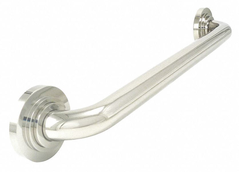 WingIts Length 24 in, Halo Flanges, Stainless Steel, Grab Bar, Silver - WPGB5PS24HAL