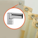 WingIts 57 3/4 inL x 1 in x 3/4 inD Polished Curved Shower Rod, Includes: Pivot Brackets and Hardware - WOCBS5SP