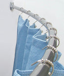 WingIts 57 3/4 inL x 1 inD Polished Curved Shower Rod, Includes: Pivot Brackets and Hardware - WCRBS5-6SP