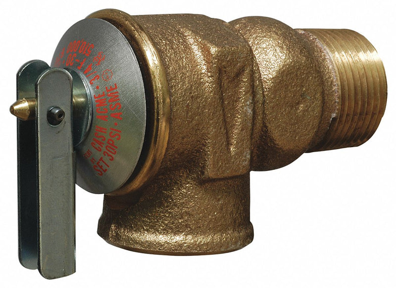 Cash Acme Brass Safety Relief Valve, MNPT Inlet Type, FNPT Outlet Type - F-30