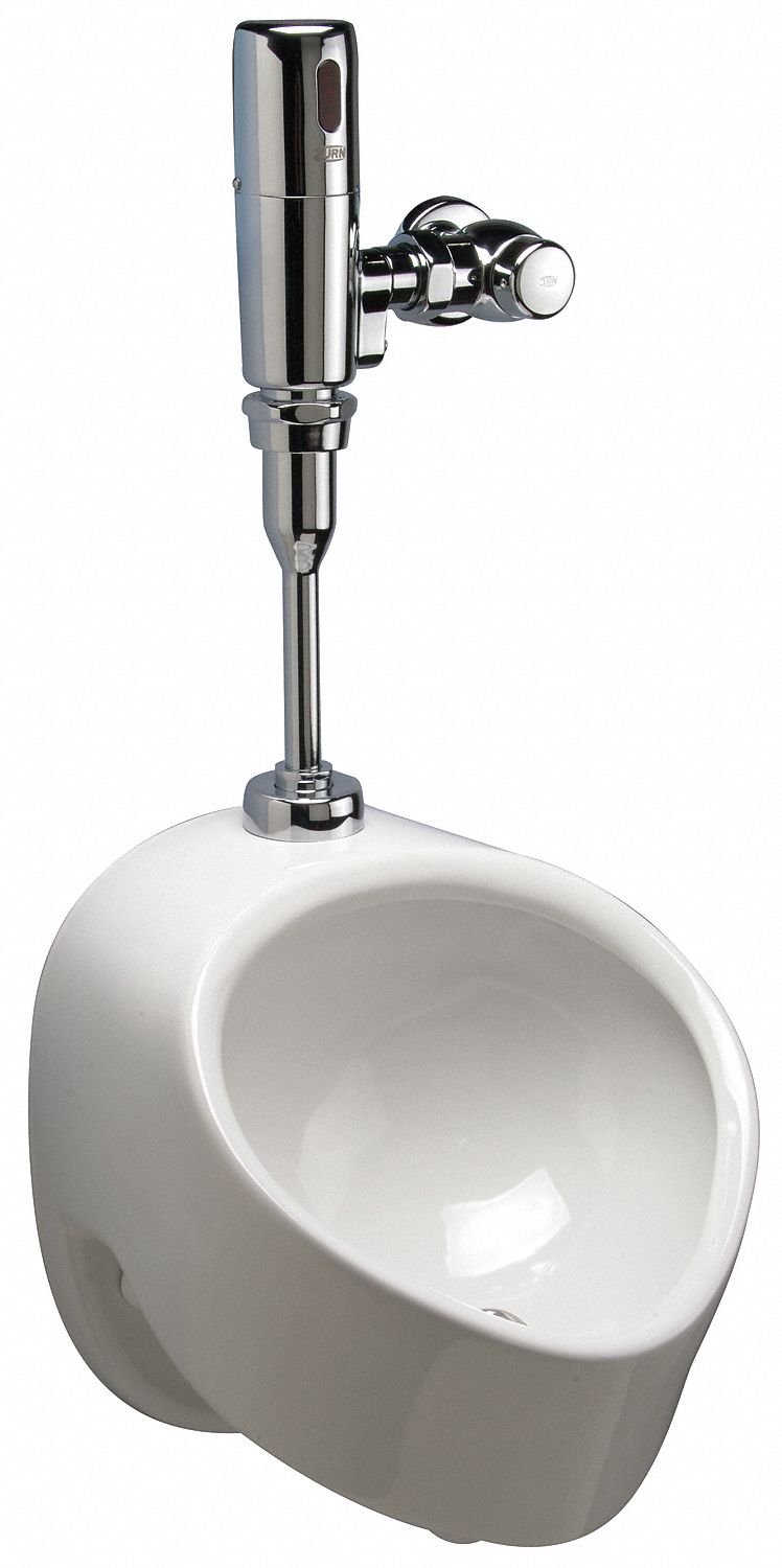 Zurn Vitreous China, White, Siphon Jet Urinal & Automatic Flush Valve, Wall, Top - Z5708.205.00