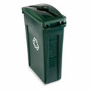 Rubbermaid Slim Jim Series All-Purpose Recycling Top, Rectangular, Dome, 23 gal, Green - 1788373
