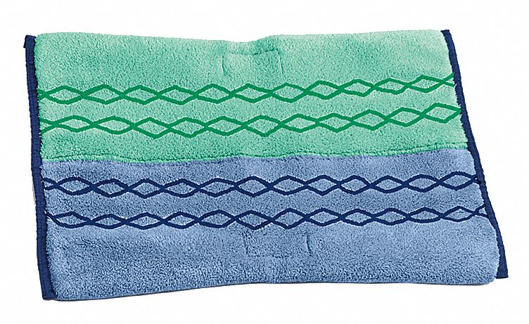 Rubbermaid Microfiber Quick Change 12" x 17-1/2" Wet Mop Head, Blue / Green - 1791679