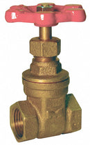 Top Brand Gate Valve, Brass, FNPT Connection Type, Pipe Size - Valves 1 1/2 in - 6TWK2