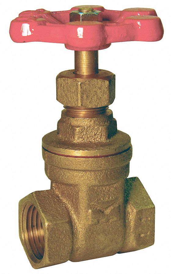 Top Brand Gate Valve, Brass, FNPT Connection Type, Pipe Size - Valves 3/8 in - 6TWJ7