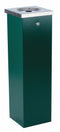 No Butts Bin 1 3/4 gal Cigarette Receptacle, 29 in Height, 8 in Base Dia., Metal, Green - FLT03