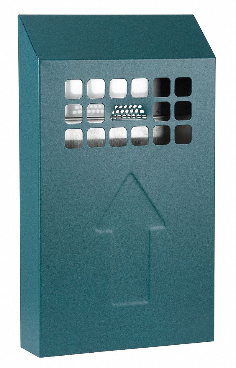 No Butts Bin Co. NBB03 - Cigarette Receptacle 1/2 gal. Green